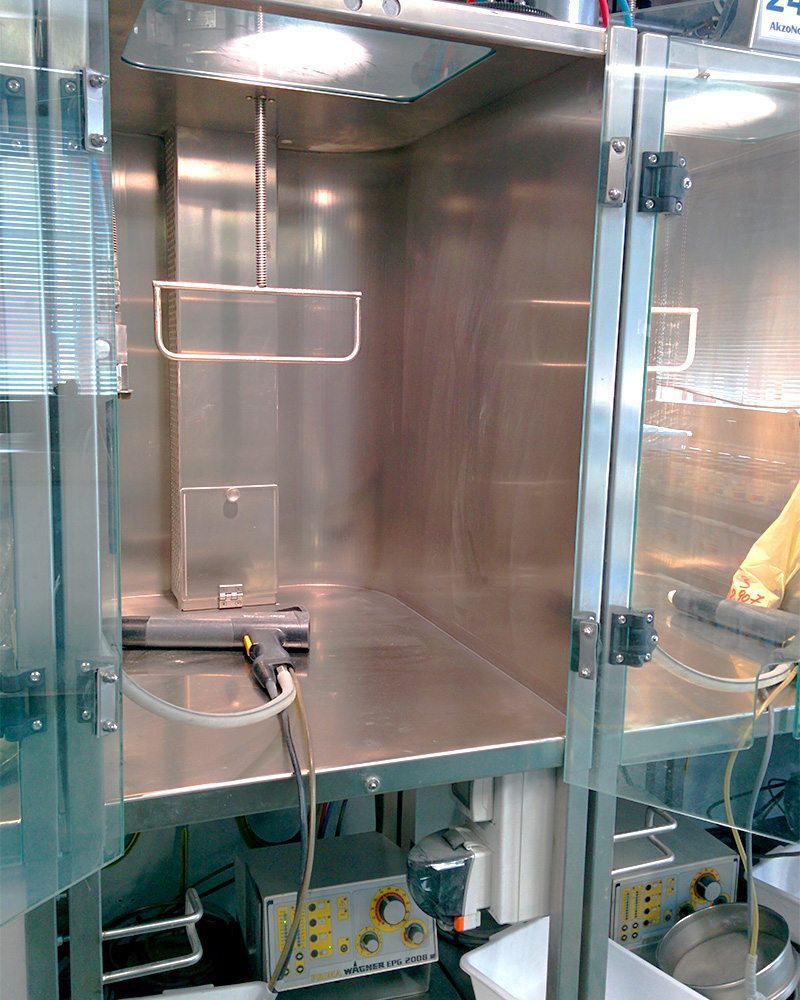 BRUSHED STAINLESS STEEL EXTRACTION BOOTHS